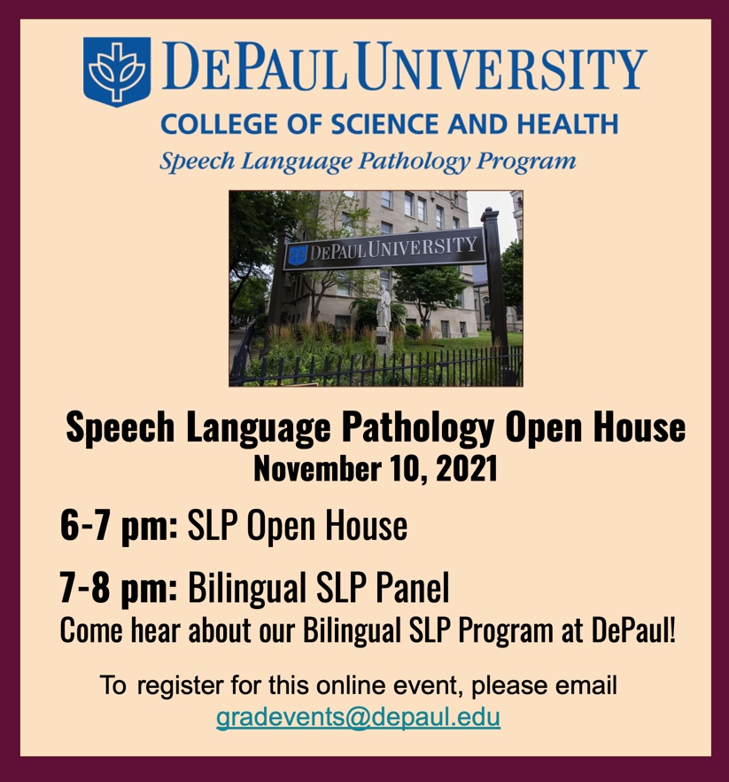 SLP Open House Nov 10th SLP Open House Nov 10th