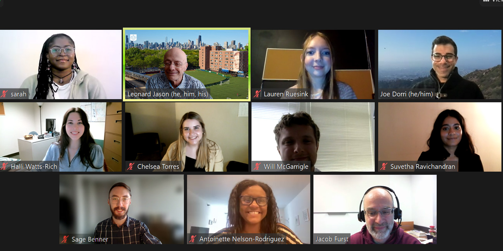 Photo of 2022 ME/CFS Research Team on a Zoom meeting