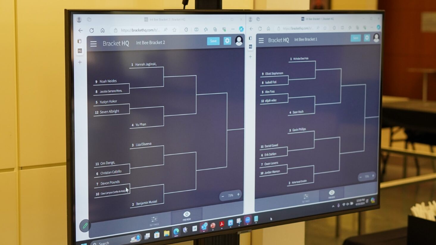 Integration Bee 2024 brackets